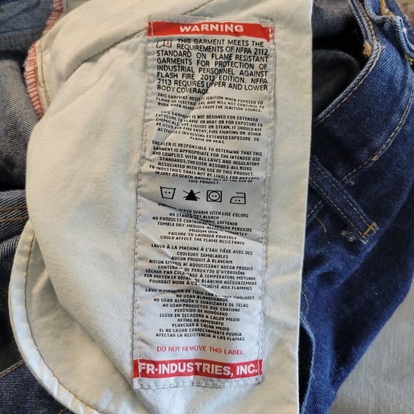Walls FR Jeans Mens Dark Wash Flame Resistant Denim 42x32 - Picture 7 of 7